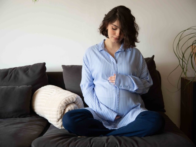 Woman suffering from morning sickness